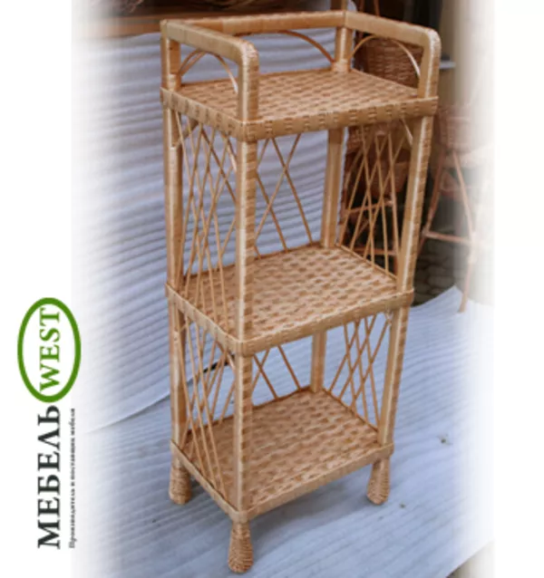 Плетеная мебель недорого,  Полка из лозы (3 яруса) 3