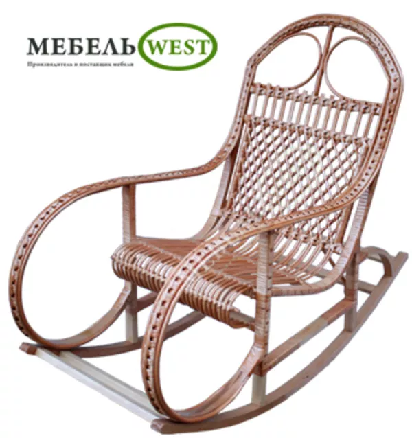 Плетеная мебель из лозы, Кресло-качалка Буковая Плюс