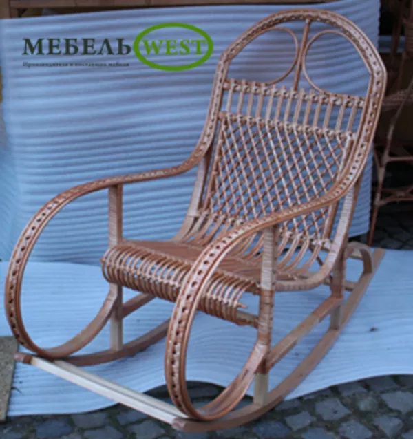 Плетеная мебель из лозы, Кресло-качалка Буковая Плюс 2