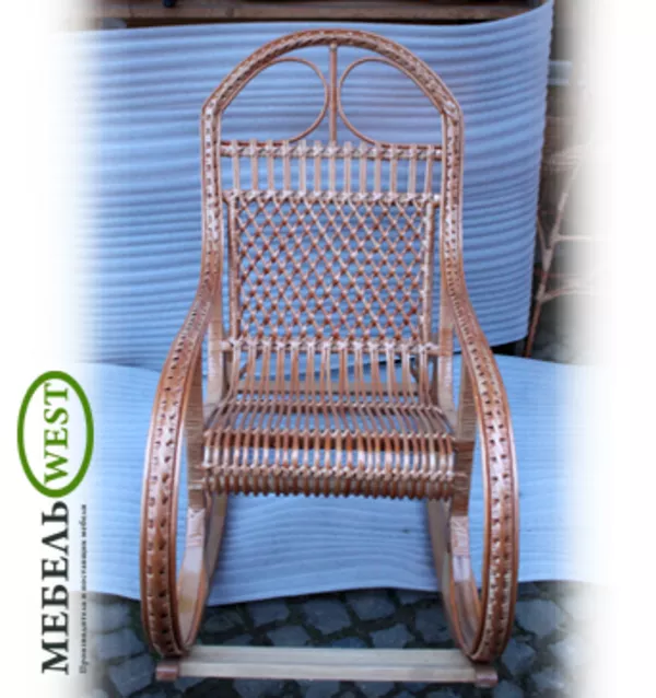 Плетеная мебель из лозы, Кресло-качалка Буковая Плюс 3