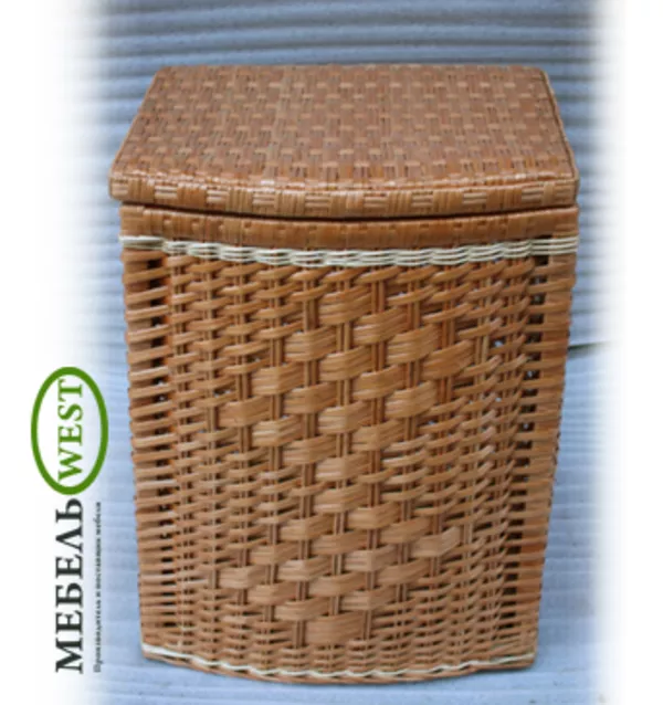 Плетеная корзина для белья 2