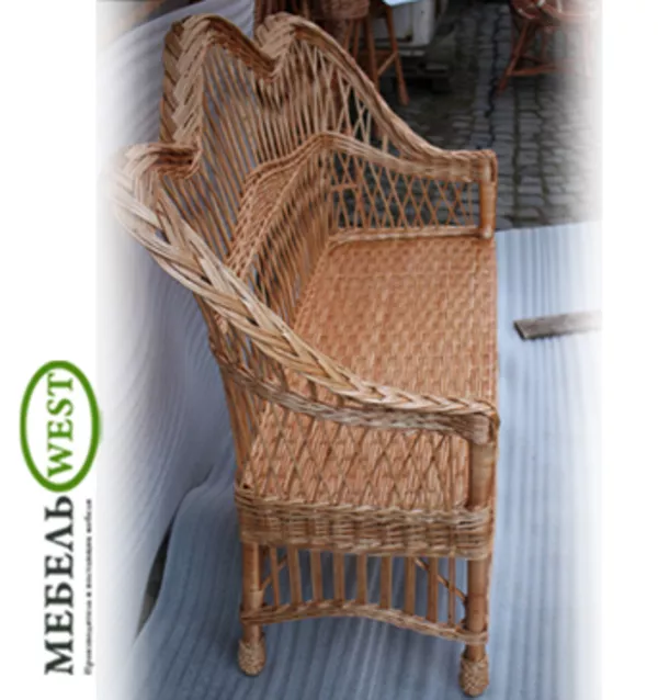 Плетеная мебель купить, Скамейка Простая 3