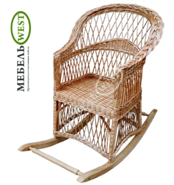 Плетеная мебель из лозы купить, Кресло-качалка Простая