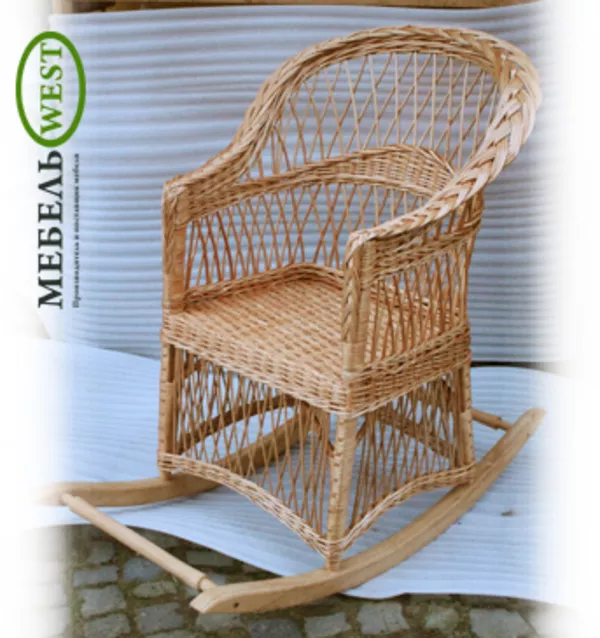 Плетеная мебель из лозы купить, Кресло-качалка Простая 2