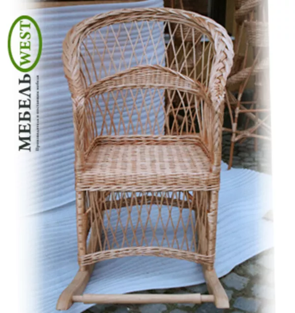 Плетеная мебель из лозы купить, Кресло-качалка Простая 3