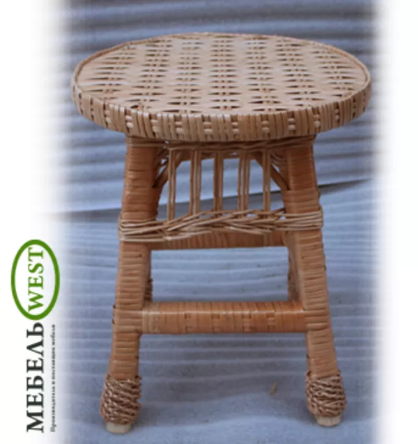 Плетеные стулья для кухни,  Табурет из лозы 3