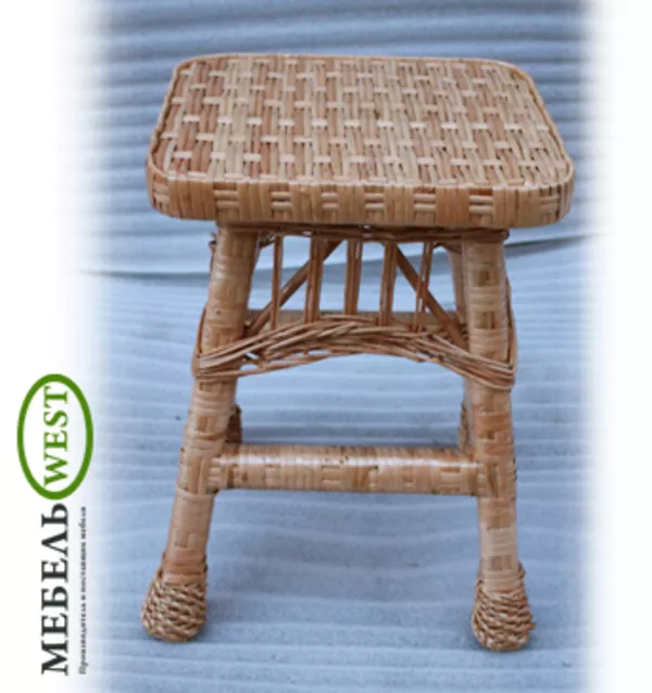 Плетеные стулья для кухни,  Табурет из лозы 4