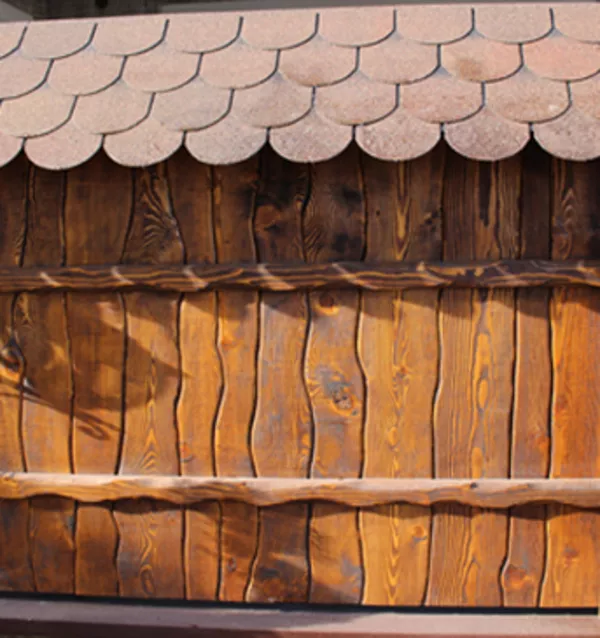 Забор под старину, оформление территории