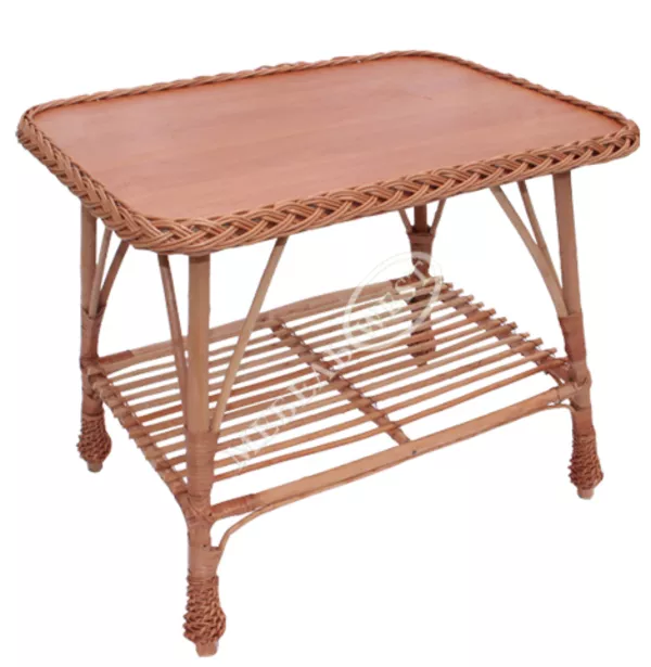 Плетеная мебель из лозы, Стол С косой