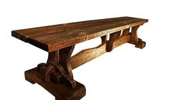Садовые скамейки из дерева, Деревянная лавка Изба