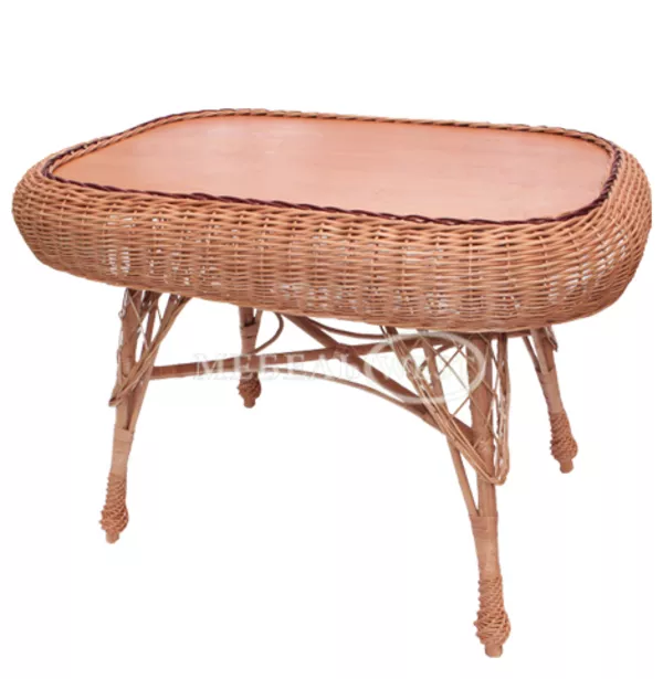 Мебель плетеная Киев, Стол Обплетенный 90х60