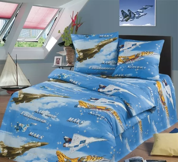 Детское постельное белье оптом, Комплект Самолеты