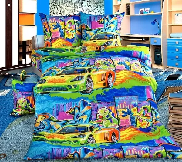 Постель полуторная детская,  Комплект Граффити 