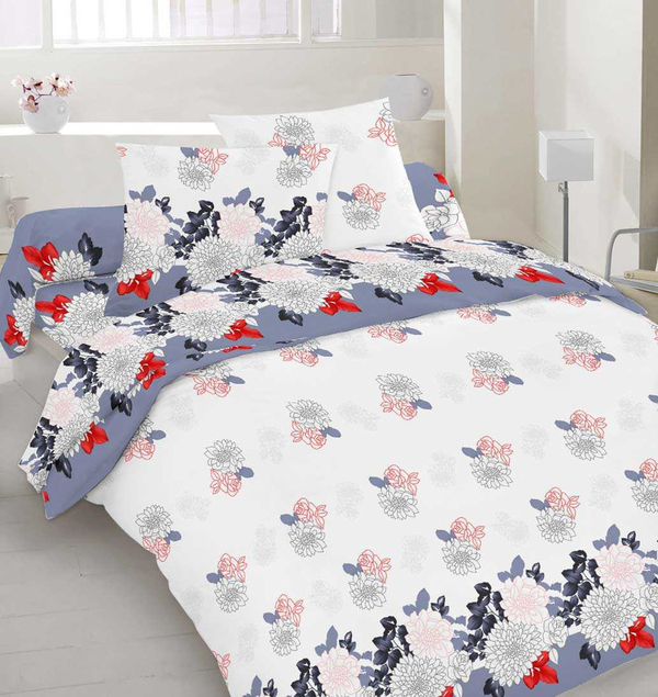 Купить постельное белье Украина,  Комплект полуторный «Хризантемы» 