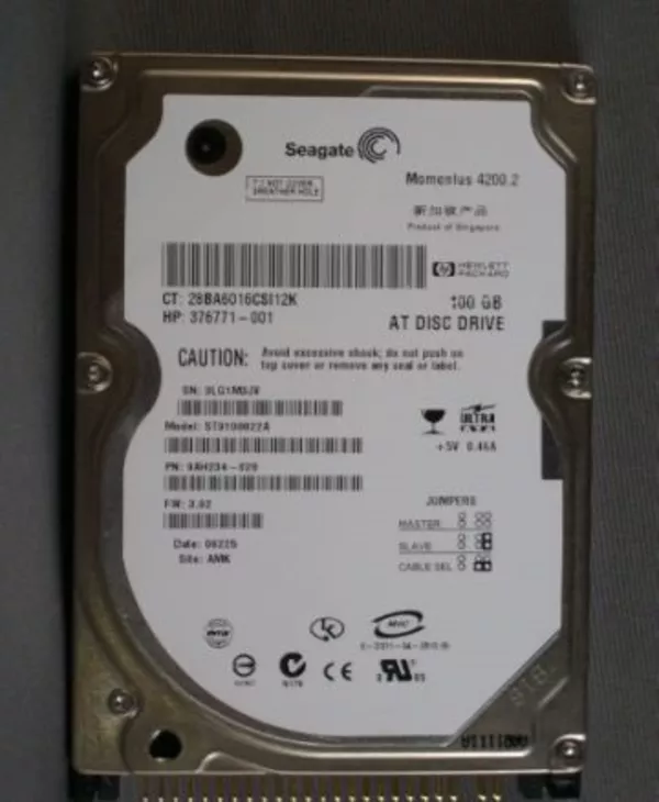 Жесткий диск IDE 100ГБ 