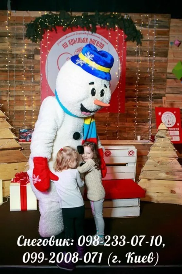 Ростовая кукла Снеговик на зимнюю свадьбу,  доставка цветов,  подарков,  Снеговик-почтовик 3