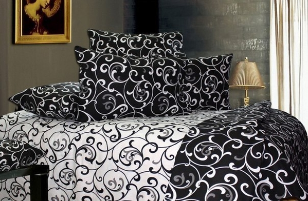 Постельное белье Днепропетровск,  Комплект Вензель ч/б