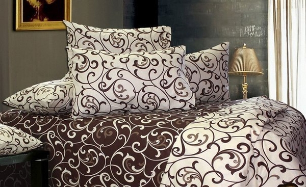 Постельное белье Одесса,  Комплект Вензель Шоколад
