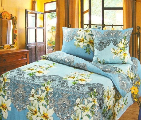 Постельное белье бязь,  Комплект Лилии 