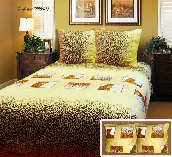 Постельное белье евро,  Комплект Сафари