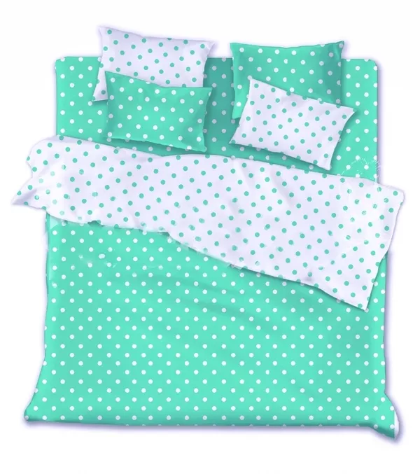 Комплект постельного белья Бирюзовые горохи