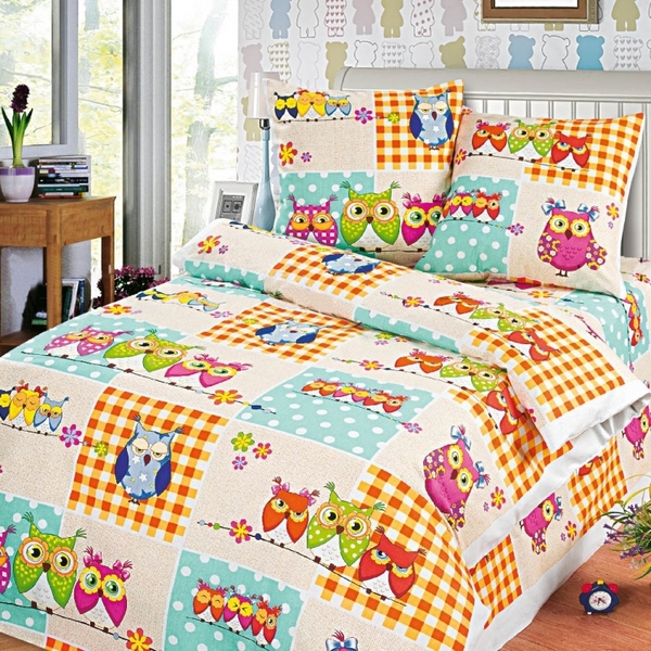 Постельное белье детское,  Комплект Милые совушки