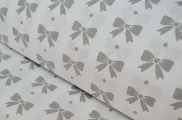 Детское необычное постельное белье, Комплект Бантики серые