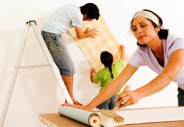 Поклеить обои Киев цена 