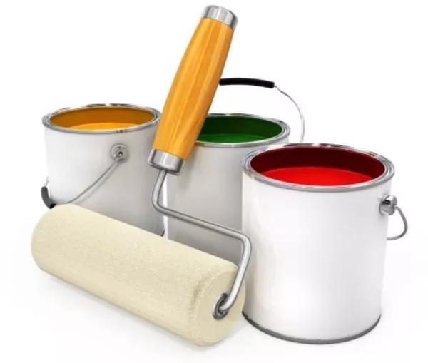 Покраска потолка и стен 