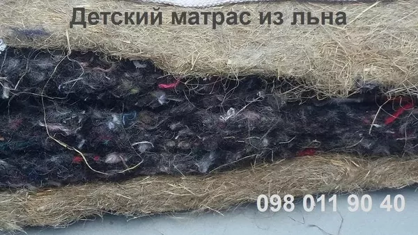 Ортопедический льняной матрас в детскую кровать. 2