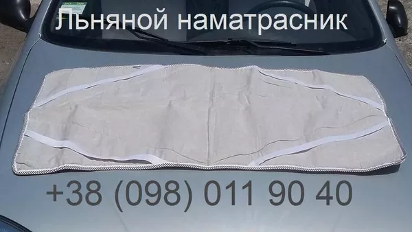 Льняной наматрасник в детскую кровать 2