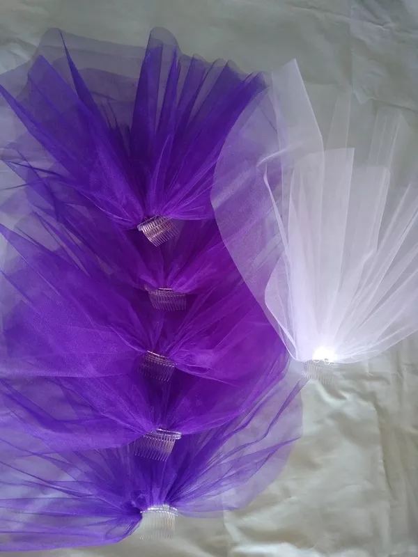 Фата цветная, для подружек невесты, для девичника 7