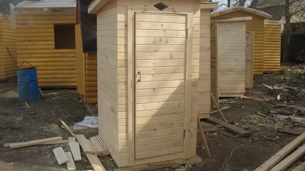 Деревянный туалет. Летняя душевая кабина 3
