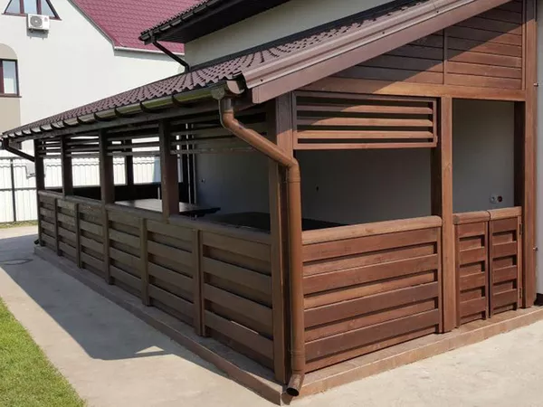 Летние площадка,  терраса для кафе и ресторанов из дерева 4