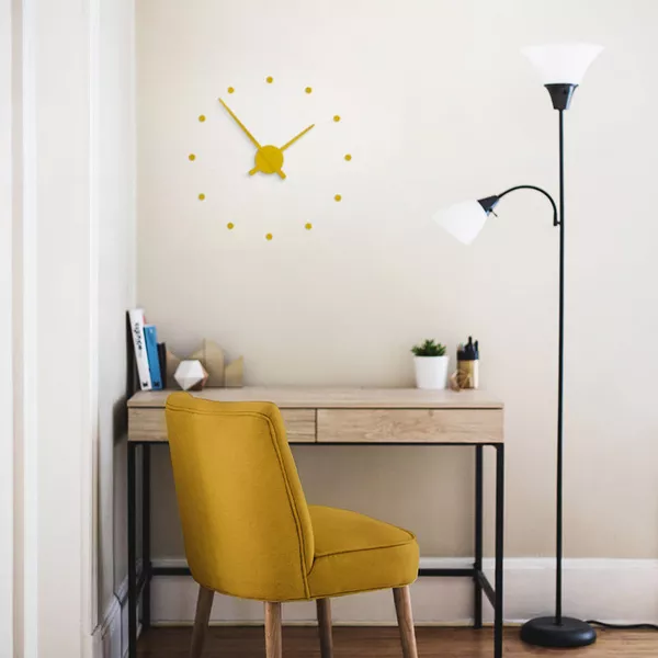 Уникальные часы Nomon Oj Mini Wall Clock,  Mustard 2