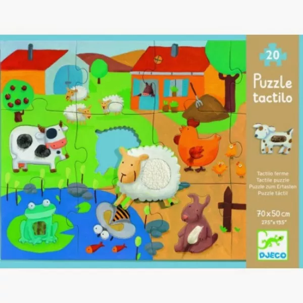 Пазл-гигант тактильный Djeco Ферма
