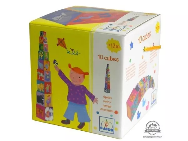 DJECO Развивающая пирамидка Забавные кубики 2