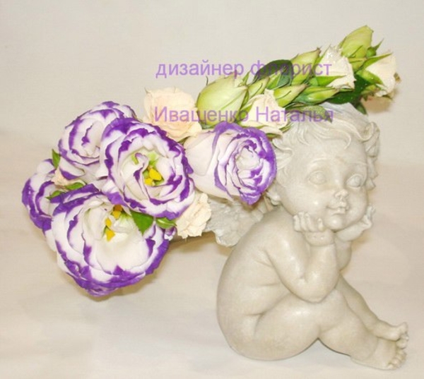 Венок на голову из живых цветов