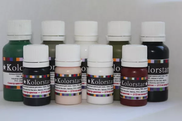 Промышленная краска для кожи,  кожзама,  резины и пвх ТМ Kolorstar  2