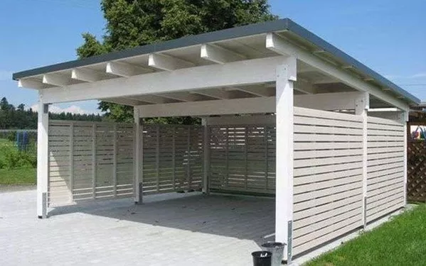 Деревянные навесы для авто. Автонавес. 3