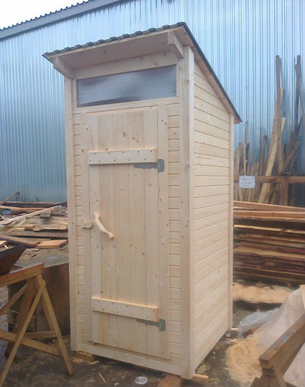 Деревянный туалет. Летняя душевая кабина. Душ+туалет на дачу. 3