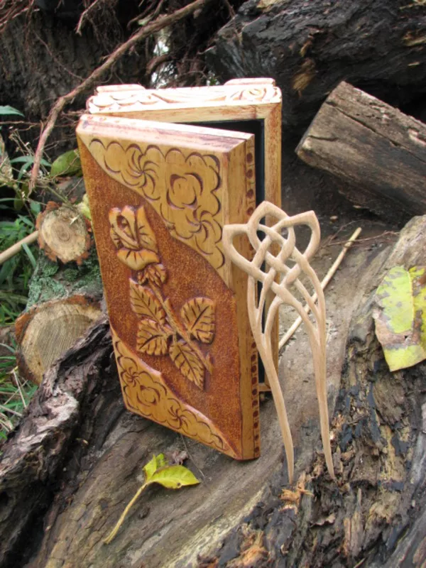 Заколка деревянная 