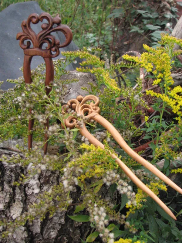 Заколка деревянная 