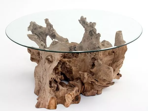 Журнальный столик из капа и корня дерева разработаем под заказ.