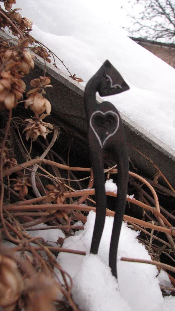 Заколка деревянная