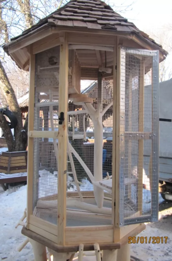 Клетка для белочки. Домик – дупло для белочки. Кормушка для белочки. 2