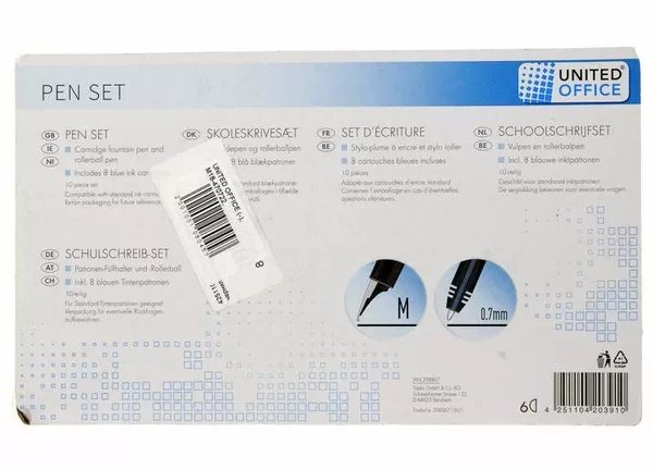 M18-470722, Набор ручек - 2 шт., синий-разноцветный