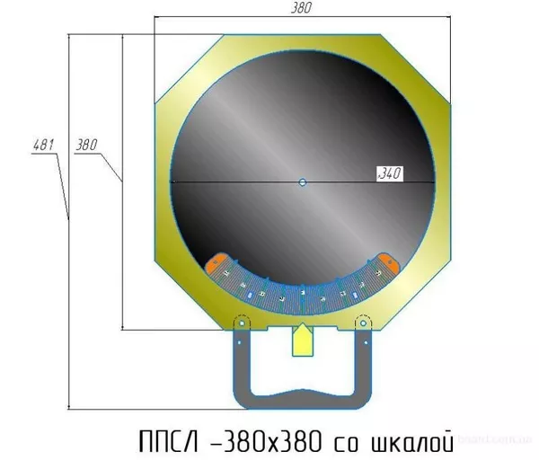 Площадка ППСЛ-380 поворотная,  сдвижная,  для легкового автотранспорта,  со шкалой  3