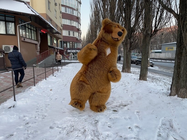 Коричневий костюм ведмедя надувний 6