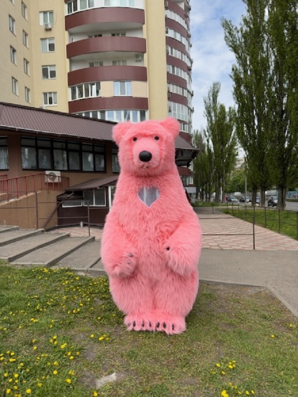 Костюм медведя розовый 5